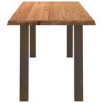 vidaXL Table à manger marron clair bois de chêne massif rectangulaire