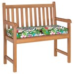 vidaXL Coussin pour banc de palette Floral Multicolore 100 x 40 x 8 cm