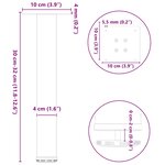 vidaXL Pieds de table basse 4 pièces Acier naturel 30-32 cm Acier