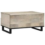 vidaXL Table basse avec tiroir Beige et Noir 80 x 54 x 40 cm