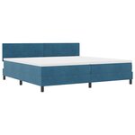 Lit à ressort vidaXL avec matelas et LED bleu foncé 200x200 cm en velours