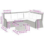 vidaXL Salon de jardin avec coussins 5 Pièces beige résine tressée