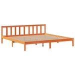 vidaXL Lit bibliothèque sans matelas cire marron 200x200 cm pin massif