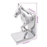 vidaXL Serre-livres 2 Pièces Argent 11 x 14 x 25 cm Aluminium