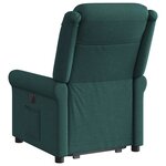 vidaXL Fauteuil inclinable vert foncé tissu