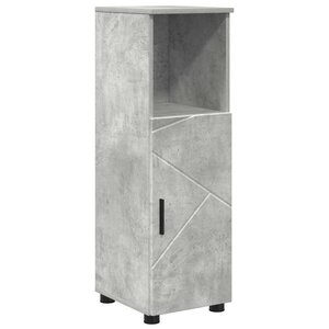 vidaXL Cabinet de salle de bain avec porte Gris béton 30 x 35 x 95 cm