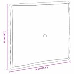 vidaXL Coussin de Dos Noir 50 x 45 cm Tissu en microfibre