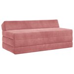 vidaXL Canapé-lit pliable Rose 120 x 60 x 49 cm Tissu