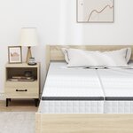vidaXL Matelas 2 Pièces Blanc  Gris 60 x 200 cm Tissu tricoté