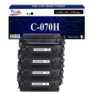 T3AZUR -4x Toners compatibles avec Canon 070H (5640C002) pour Canon LBP-243dw  LBP-246dw  MF-461dw  MF-463dw  MF-465dw  X-1440i  X-1440iF  X-1440P  X-1440Pr