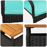 vidaXL Ensemble de jardin avec coussin acier