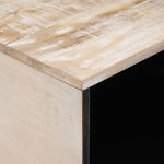 vidaXL Table basse Blanc 80 x 50 x 40 cm Bois de mangue massif