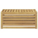 vidaXL Banc de Jardin Bois d'Acacia Massif Blanc 79 x 43 x 37 cm
