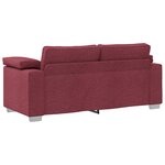 vidaXL Canapé Loveseat Rouge Vin 140 cm Tissu