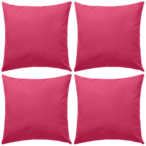 vidaXL Oreiller d'extérieur lot de 4 45 x 45 cm Rose