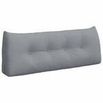 vidaXL Coussin de Dos Gris clair 120 x 24 x 50 cm tissu