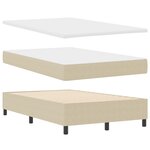 vidaXL Lit à sommier tapissier avec matelas Vert clair gris Petit double Tissu en velours côtelé