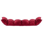 vidaXL Chaise pliable de sol Rouge bordeaux Tissu