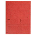 Paquet de 25 Dossiers Suivi de Procédure Carte Lustrée 265g Rouge EXACOMPTA