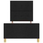 vidaXL Cadre de lit avec tête de lit Noir 90 x 190 cm tissu