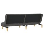 vidaXL Canapé-lit à 2 places gris foncé tissu