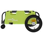 vidaXL Remorque de vélo vert tissu oxford et fer