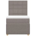 vidaXL Sommier à lattes de lit avec matelas Taupe 80x200 cm Tissu