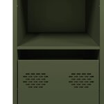 vidaXL Buffet vert olive 101 5x39x73 5 cm acier laminé à froid
