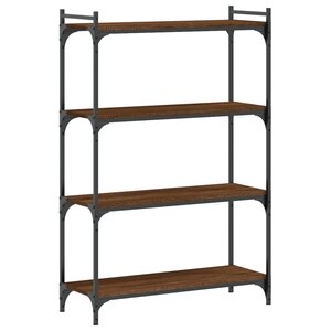 vidaXL Bibliothèque 4 niveaux chêne marron 80x30x120cm bois ingénierie