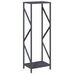 vidaXL Portant de bois chauffage anthracite 34x25x100 cm