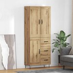 vidaXL Haut Armoire avec tiroir Chêne artisanal 69 5 x 34 x 180 cm