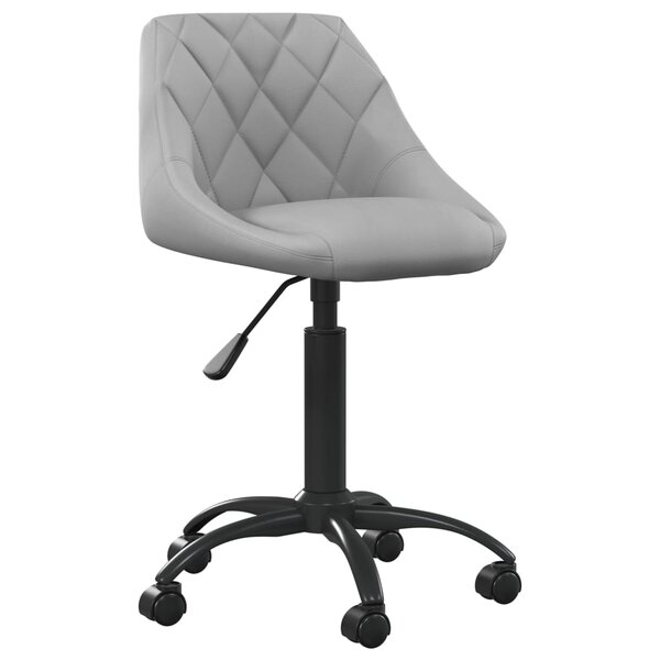 Chaise fauteuil siège de bureau informatique étude clairvelours gris 02_0024024