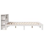 vidaXL Lit bibliothèque sans matelas blanc 135x190 cm bois pin massif