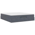 VidaXL Cadre de lit ottoman avec matelas gris foncé 160x200 cm velours