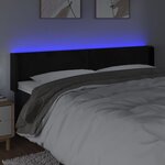vidaXL Tête de lit à LED Noir 163x16x78/88 cm Velours