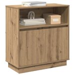 vidaXL Buffet LED Chêne artisanal 71 x 34 5 x 75 cm Bois d'ingénierie