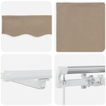 vidaXL Auvent Rétractable with Manuel 450 × 350 cm Beige