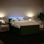 vidaXL Sommier à lattes de lit et matelas Vert foncé 140x190cm Velours