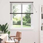 vidaXL Store de Fenêtre avec des rideaux Autre Noir 80 x 130 cm Aluminium