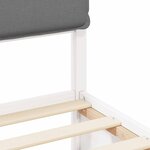 vidaXL Cadre de lit avec tête de lit rembourrée Gris clair 80 x 200 cm