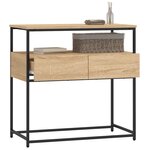 vidaXL Table console Chêne Sonoma 75x40x75 cm Bois d'ingénierie