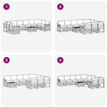 vidaXL Ensemble de canapés d'extérieur 8 pc Blanc et Beige Polyester