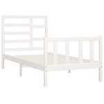 vidaXL Cadre de lit sans matelas blanc 90x200 cm bois de pin massif