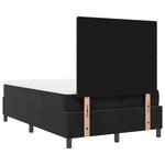Lit Box Spring vidaXL avec Matelas Noir Petit Double Velours