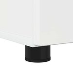 vidaXL Ensemble de mobilier de salle de bain 3 Pièces Blanc brillant