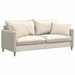 vidaXL Coussins de canapé 2 Pièces Beige 60 x 40 cm tissu