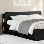 vidaXL Cabinet de Tête de Lit avec stockage Noir Bois d'ingénierie