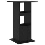 vidaXL Table de Bar avec Rangement Chêne Noir 60x60x102 cm Bois d'Ingénierie