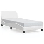 vidaXL Cadre de lit Dover blanc 80x200 cm similicuir