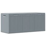 vidaXL Boîte de rangement de jardin 270 L Gris PP aspect bois